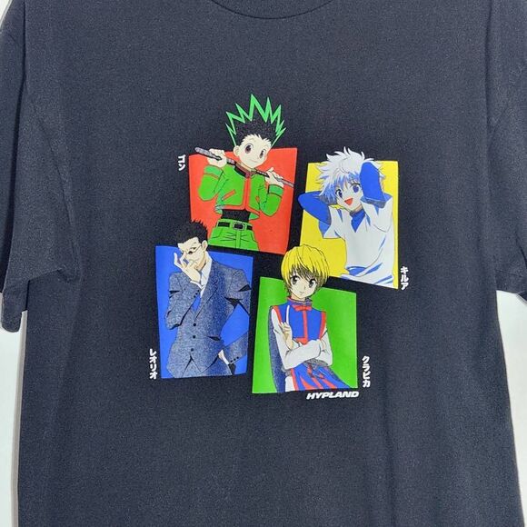 Hunter X Hunter Black T-Shirt Size Large Black Short Sleeve Anime Tee - Picture 2 of 6